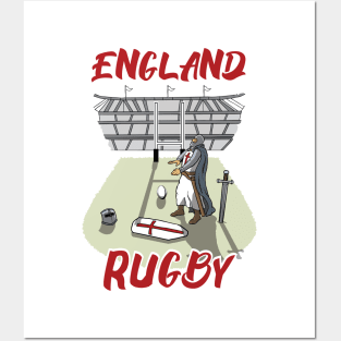 England 6 Nations Rugby Knight Rugby Fans Posters and Art